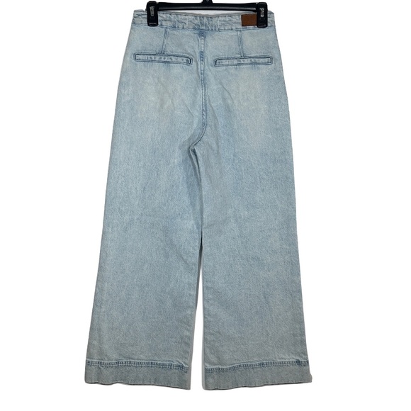 Social Tourist Ultra High Rise Wide Leg Light Wash Size 4 - Picture 2 of 5